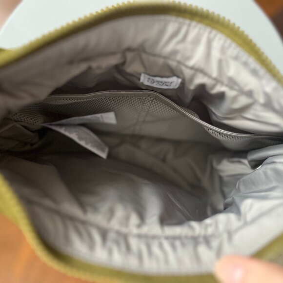 Athleta  All About Sheen Small Crossbody Hobo Bag in Picoline Olive - Picture 7 of 8